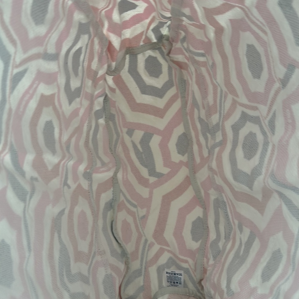 Lands’ End Pink Red White Blue Umbrella Print Large Packable Beach Tote Pool Bag - Picture 6 of 13